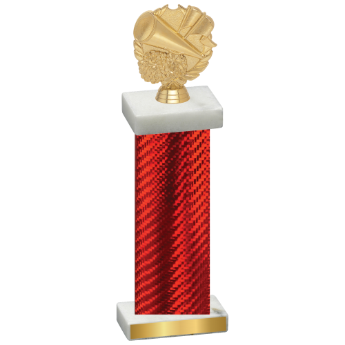 Single Red Carbon Fiber Cheerleading Trophy