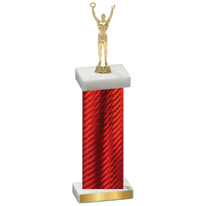 Single Red Carbon Fiber Victory Trophy