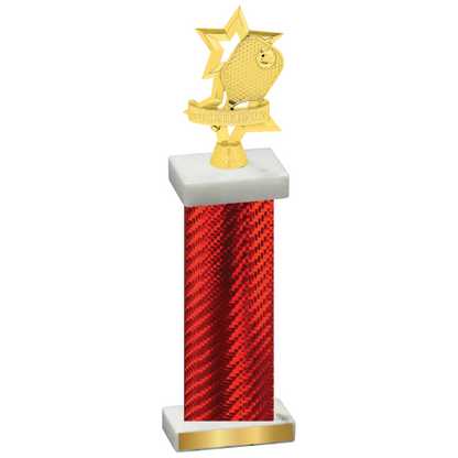 Single Red Carbon Fiber Pickleball Trophy