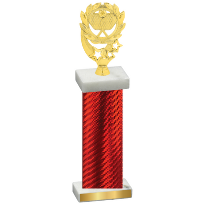 Single Red Carbon Fiber Pickleball Trophy