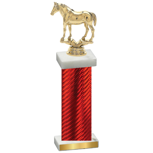 Single Red Carbon Fiber Horses Trophy