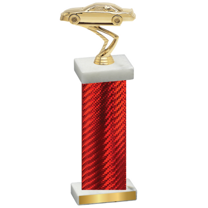 Single Red Carbon Fiber Cars Trophy