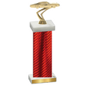 Single Red Carbon Fiber Cars Trophy