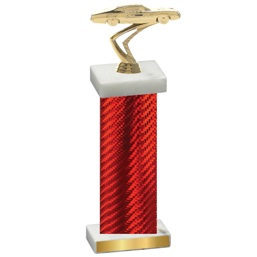 Single Red Carbon Fiber Cars Trophy