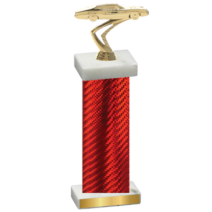 Single Red Carbon Fiber Cars Trophy