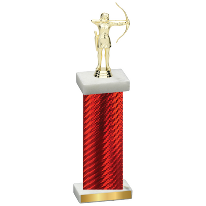 Single Red Carbon Fiber Archery Trophy