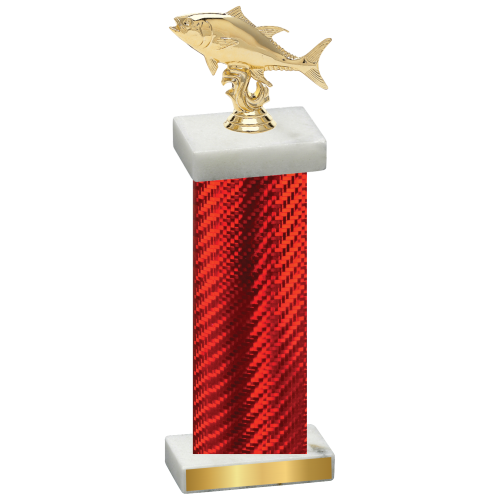 Single Red Carbon Fiber Fishing Trophy