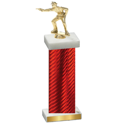 Single Red Carbon Fiber Shooter Trophy