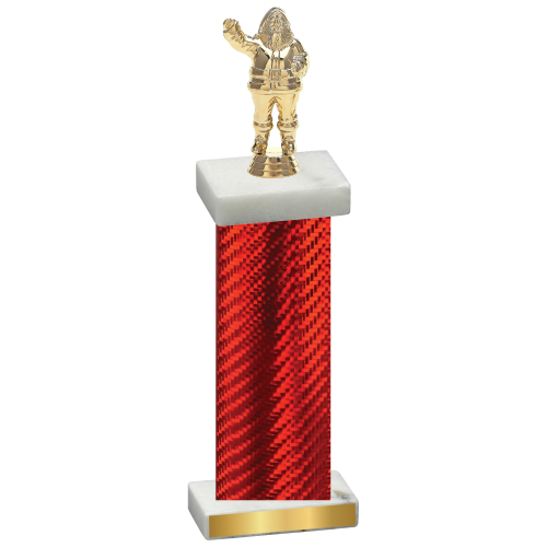 Single Red Carbon Fiber Holiday Trophy