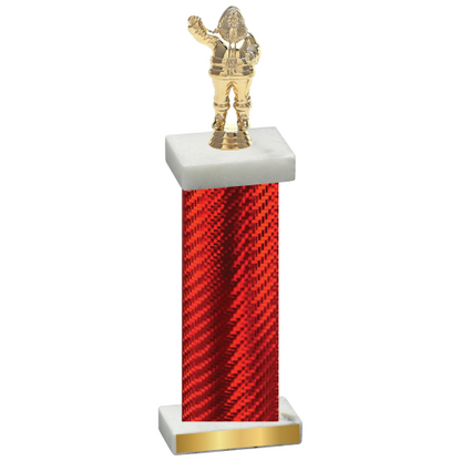 Single Red Carbon Fiber Holiday Trophy