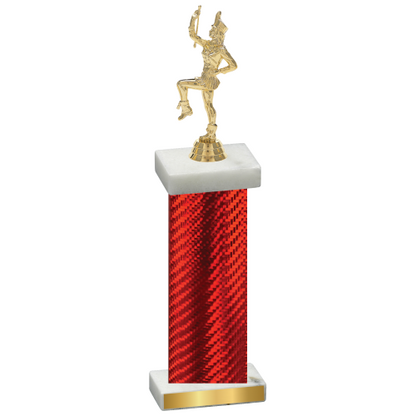 Single Red Carbon Fiber Majorette Trophy