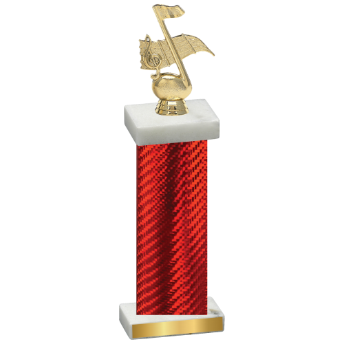 Single Red Carbon Fiber Music Trophy