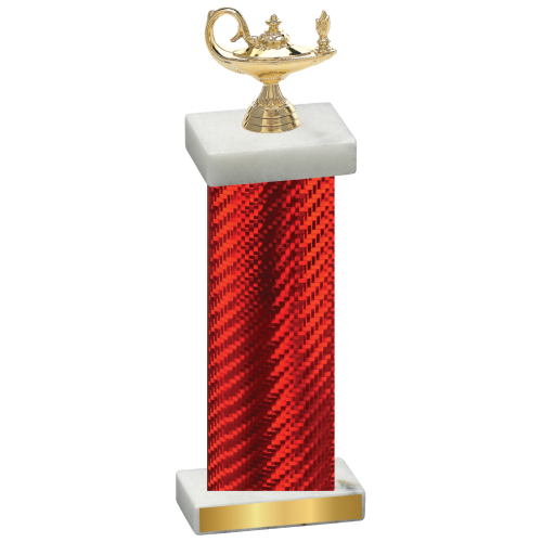 Single Red Carbon Fiber Academics Trophy