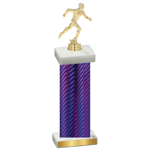 Single Purple Carbon Fiber Running Trophy