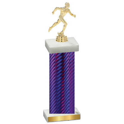 Single Purple Carbon Fiber Running Trophy