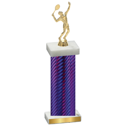 Single Purple Carbon Fiber Tennis Trophy