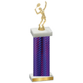 Single Purple Carbon Fiber Tennis Trophy