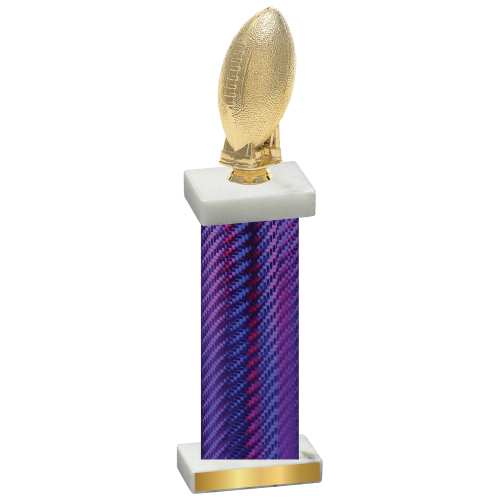 Single Purple Carbon Fiber Football Trophy