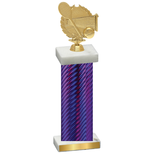 Single Purple Carbon Fiber Tennis Trophy