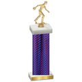 Single Purple Carbon Fiber Bowling Trophy