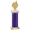 Single Purple Carbon Fiber Volleyball Trophy