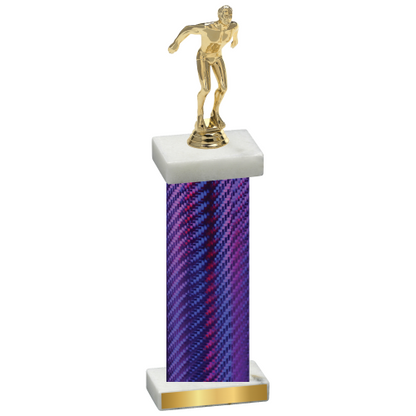 Single Purple Carbon Fiber Swimming Trophy