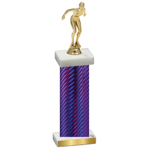 Single Purple Carbon Fiber Tennis Trophy