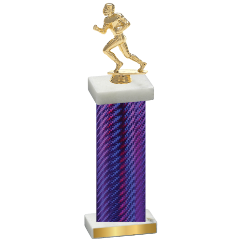 Single Purple Carbon Fiber Football Trophy