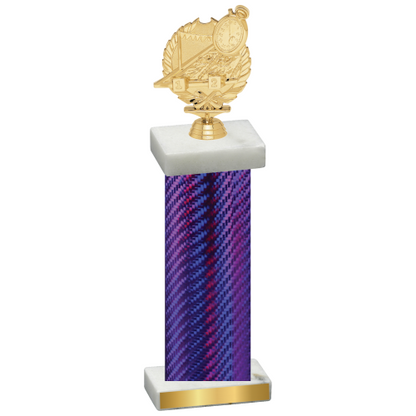 Single Purple Carbon Fiber Swimming Trophy