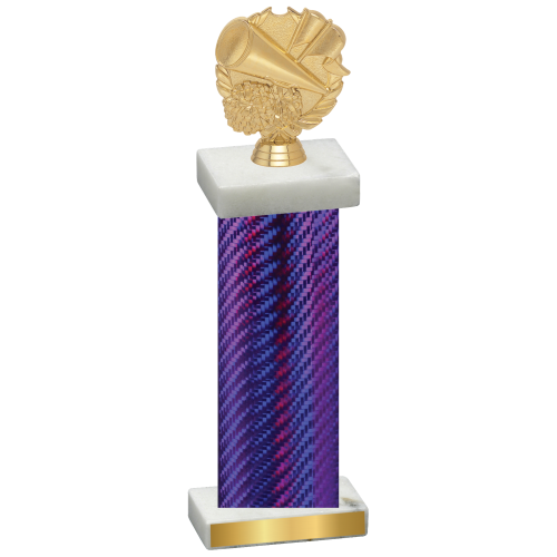 Single Purple Carbon Fiber Cheerleading Trophy