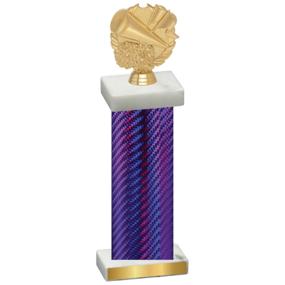 Single Purple Carbon Fiber Cheerleading Trophy