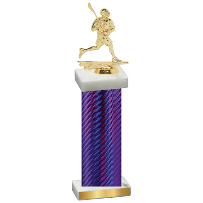 Single Purple Carbon Fiber Lacrosse Trophy