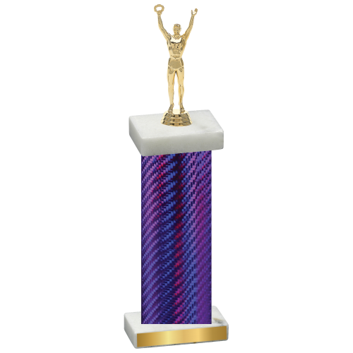 Single Purple Carbon Fiber Victory Trophy