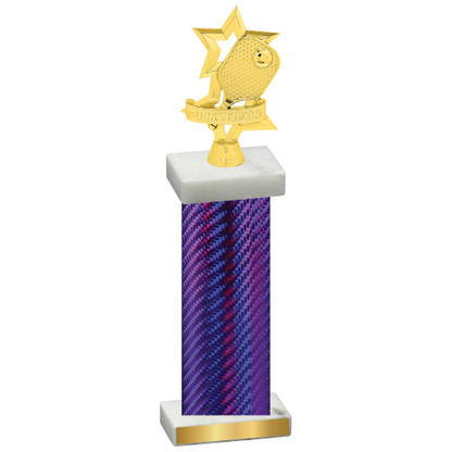 Single Purple Carbon Fiber Pickleball Trophy