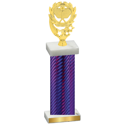 Single Purple Carbon Fiber Pickleball Trophy