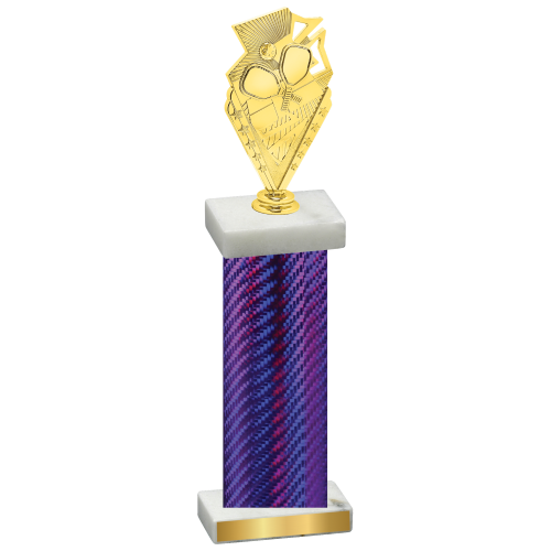 Single Purple Carbon Fiber Pickleball Trophy