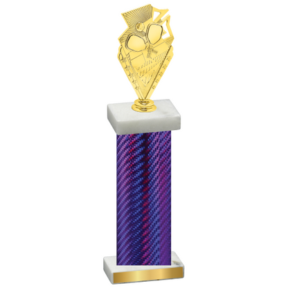 Single Purple Carbon Fiber Pickleball Trophy