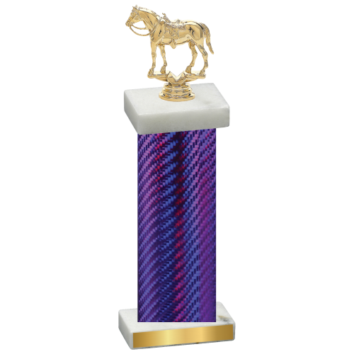 Single Purple Carbon Fiber Horses Trophy