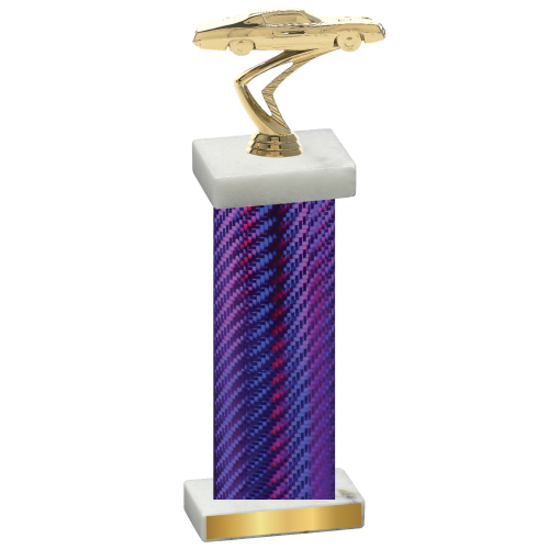 Single Purple Carbon Fiber Cars Trophy