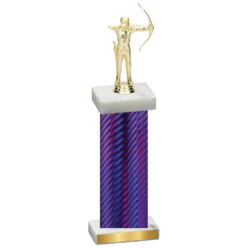 Single Purple Carbon Fiber Archery Trophy