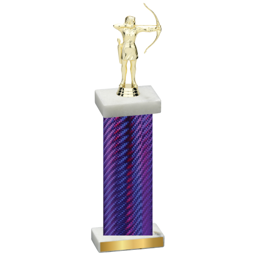 Single Purple Carbon Fiber Archery Trophy