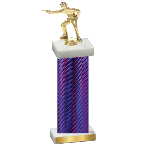 Single Purple Carbon Fiber Shooter Trophy