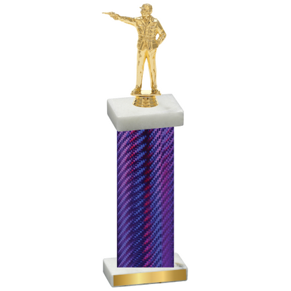 Single Purple Carbon Fiber Shooter Trophy