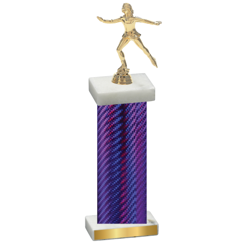 Single Purple Carbon Fiber Skater Trophy