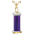 Single Purple Carbon Fiber Weights Trophy
