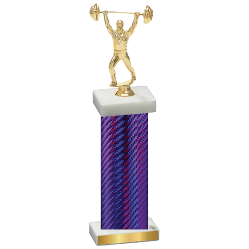 Single Purple Carbon Fiber Weights Trophy