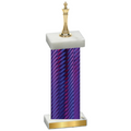 Single Purple Carbon Fiber Chess Trophy