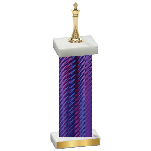 Single Purple Carbon Fiber Chess Trophy