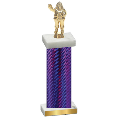 Single Purple Carbon Fiber Holiday Trophy