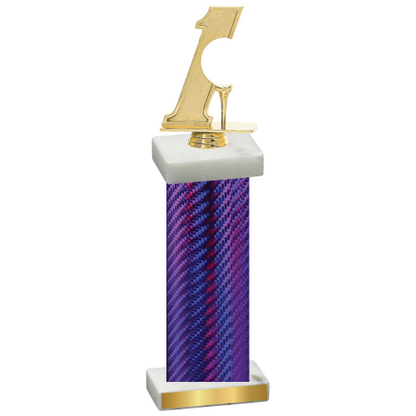 Single Purple Carbon Fiber Golf Trophy